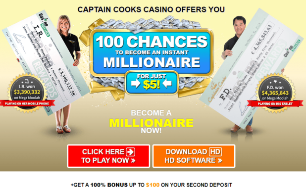 captain cooks casino login bonus